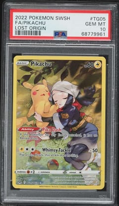 2022 Pokemon Sword & Shield Lost Origin Fa / Pikachu Lost Origin #TG05 PSA 10