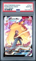 2022 Pokemon Sword & Shield Lost Origin Full Art / Pikachu Vmax #TG17 PSA 10