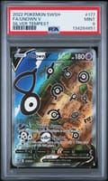 2022 Pokemon Sword & Shield Silver Tempest Fa / Unown V Silver Tempest #177 PSA 9