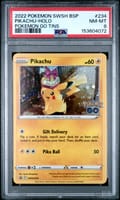 2022 Pokemon Swsh Black Star Promo Pikachu-Holo Pokemon Go Tins #234 PSA 8