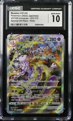 2022 Pokemon VSTAR Universe - s12a Japanese Mewtwo VSTAR Special Art Rare Holo #221/172 CGC 10