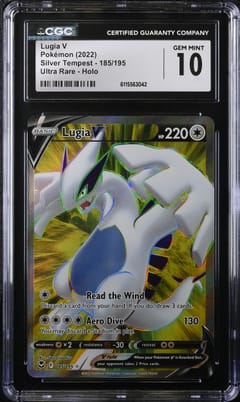 2022 Silver Tempest Lugia V Ultra Rare Holo #185/195 CGC GM10