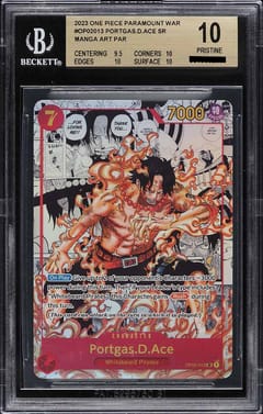 2023 One Piece Card Game Paramount War #OP02013 Portgas.D.Ace MANGA ART SR