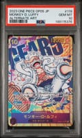 2023 One Piece Japanese Op05-Awakening of the New Era Monkey D. Luffy Alternate Art #119 PSA 10