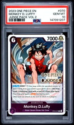 2023 One Piece Judge Pack Volume 2 Monkey D. Luffy #070 PSA 10