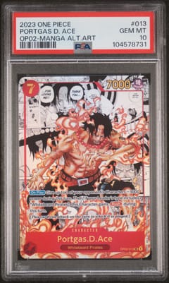 2023 One Piece Op02-Paramount War #013 Portgas D. Ace Manga Alternate Art