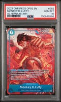 2023 One Piece Op02-Paramount War Monkey D. Luffy Alternate Art #062 PSA 10