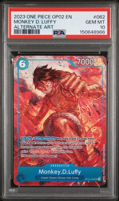 2023 One Piece Op02-Paramount War Monkey D. Luffy Alternate Art #062 PSA 10