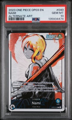 2023 One Piece Op03-Pillars of Strength Nami Alternate Art #040 PSA 10