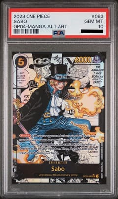 2023 One Piece Op04-Kingdoms of Intrigue #083 Sabo Manga Alternate Art