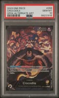 2023 One Piece Op04-Kingdoms of Intrigue Crocodile Alternate Art #058 PSA 10