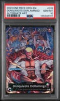 2023 One Piece Op04-Kingdoms of Intrigue Donquixote Doflamingo Alternate Art #019 PSA 10