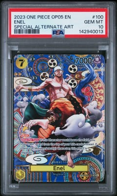 2023 One Piece Op05-Awakening of the New Era Enel Special Alternate Art #100 PSA 10