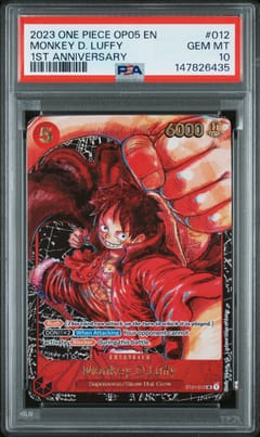 2023 One Piece Op05-Awakening of the New Era Monkey D. Luffy 1st Anniversary #012 PSA 10