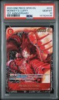 2023 One Piece Op05-Awakening of the New Era Monkey D. Luffy 1st Anniversary #012 PSA 10