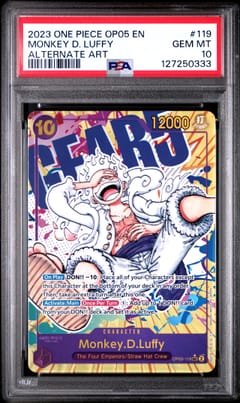 2023 One Piece Op05-Awakening of the New Era Monkey D. Luffy Alternate Art #119 PSA 10