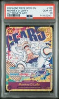 2023 One Piece Op05-Awakening of the New Era Monkey D. Luffy Alternate Art #119 PSA 10