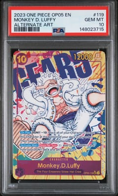 2023 One Piece Op05-Awakening of the New Era Monkey D. Luffy Alternate Art #119 PSA 10