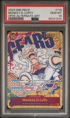 2023 One Piece Op05-Awakening of the New Era Monkey D. Luffy Alternate Art #119 PSA 10