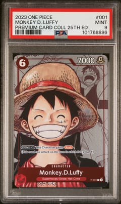 2023 One Piece Premium Card Collection 25th Edition Monkey D. Luffy #001 PSA 9