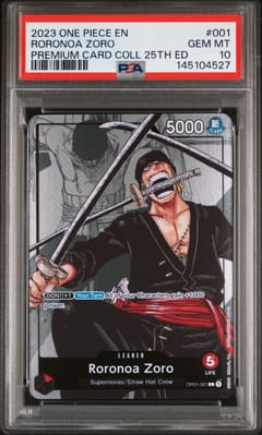 2023 One Piece Premium Card Collection 25th Edition Roronoa Zoro #001 PSA 10