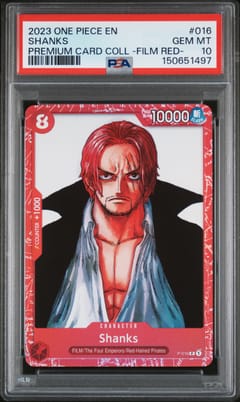 2023 One Piece Premium Card Collection -One Piece Film Red- Shanks #016 PSA 10