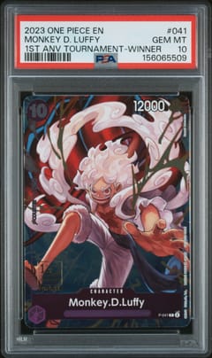 2023 One Piece Promos Monkey D. Luffy 1st Anniversary Tournament-Winner #041 PSA 10