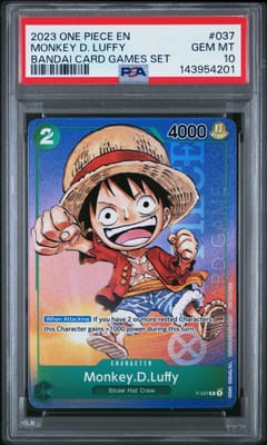 2023 One Piece Promos Monkey D. Luffy Bandai Card Games Set #037 PSA 10