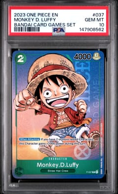 2023 One Piece Promos Monkey D. Luffy Bandai Card Games Set #037 PSA 10