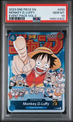 2023 One Piece Promos Monkey D. Luffy Event Pack Vol.2 #033 PSA 10
