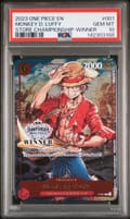 2023 One Piece Promos Monkey D. Luffy Store Championship-Winner #001 PSA 10