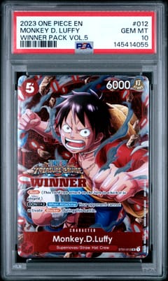 2023 One Piece Promos Monkey D. Luffy Winner Pack Vol.5 #012 PSA 10