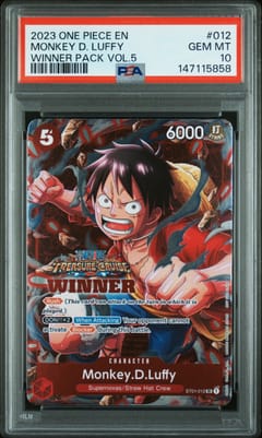2023 One Piece Promos Monkey D. Luffy Winner Pack Vol.5 #012 PSA 10