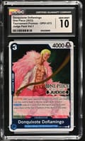 2023 One Piece Tournament Promos Donquixote Doflamingo Judge Pack Vol.1 #OP01-073 CGC 10