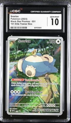 2023 Pokemon Black Star Promos - Scarlet & Violet SVPEN Snorlax 151 Elite Trainer Box (Holo) #051 CGC 10