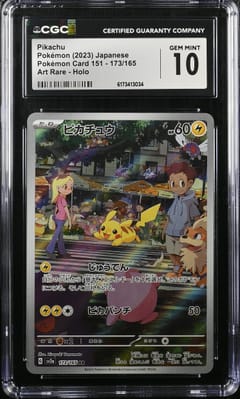 2023 Pokemon Card 151 - sv2a Japanese Pikachu Art Rare Holo #173/165 CGC 10