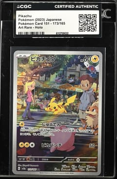 2023 Pokemon Card 151 - sv2a Japanese Pikachu Art Rare Holo #173/165 CGC AUTH