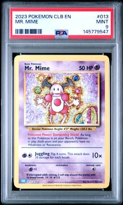 2023 Pokemon Clb-Trading Card Game Classic Blastoise & Suicune Ex Deck Mr. Mime #013 PSA 9
