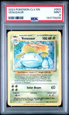 2023 Pokemon CLV-Trading Card Game Classic Venusaur & Lugia Ex Deck Venusaur #003 PSA 9