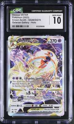 2023 Pokemon Crown Zenith Deoxys VSTAR Galarian Gallery Holo #GG46/GG70 CGC 10