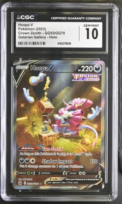 2023 Pokemon Crown Zenith Hoopa V Galarian Gallery Holo #GG53/GG70 CGC 10