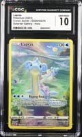 2023 Pokemon Crown Zenith Lapras Galarian Gallery Holo #GG05/GG70 CGC 10
