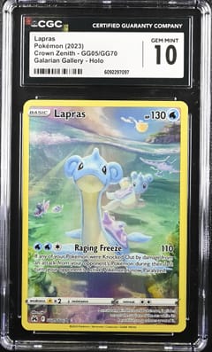 2023 Pokemon Crown Zenith Lapras Galarian Gallery Holo #GG05/GG70 CGC 10