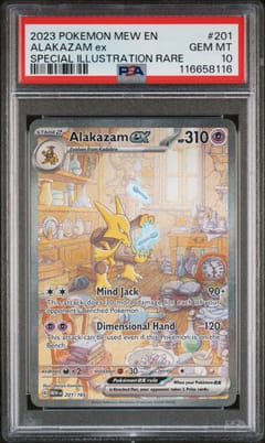 2023 Pokemon Mew En-151 Alakazam Ex Special Illustration Rare #201 PSA 10