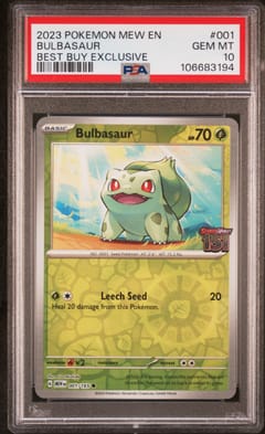 2023 Pokemon Mew En-151 Bulbasaur Best Buy Exclusive #001 PSA 10
