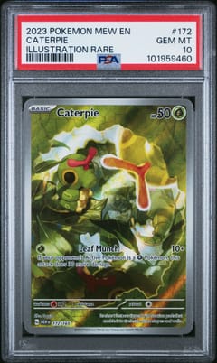 2023 Pokemon Mew En-151 Caterpie Illustration Rare #172 PSA 10
