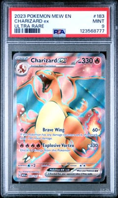 2023 Pokemon Mew En-151 Charizard Ex Ultra Rare #183 PSA 9