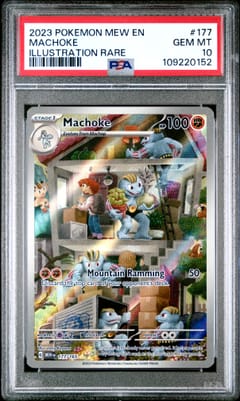 2023 Pokemon Mew En-151 Machoke Illustration Rare #177 PSA 10
