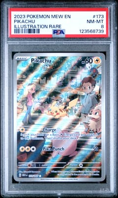 2023 Pokemon Mew En-151 Pikachu Illustration Rare #173 PSA 8