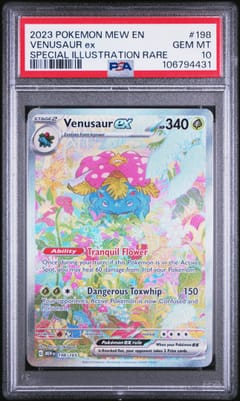2023 Pokemon Mew En-151 Venusaur Ex Special Illustration Rare #198 PSA 10